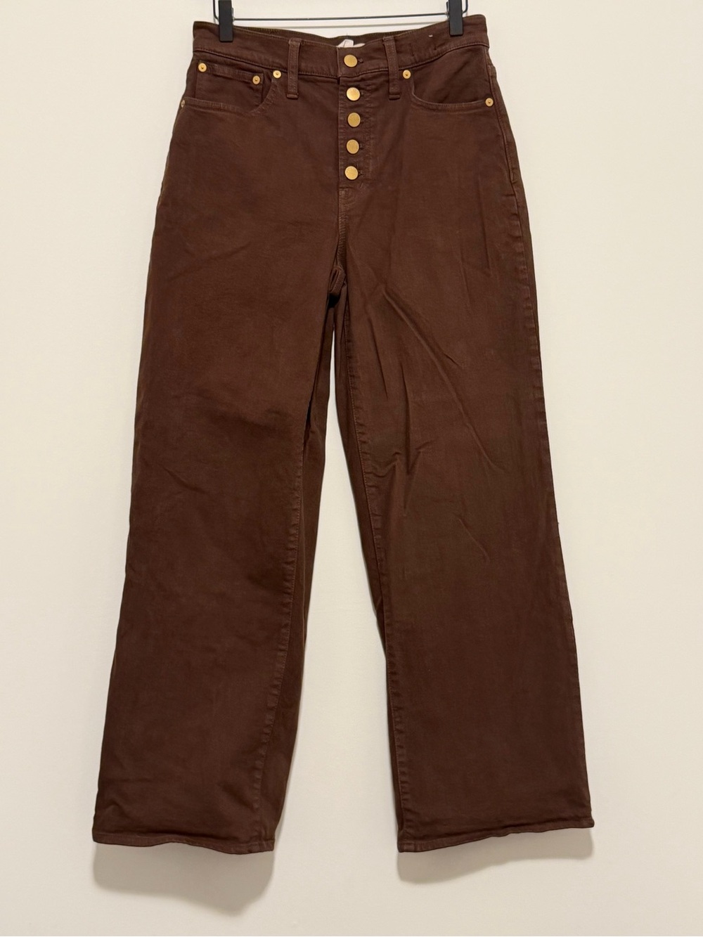 Madewell Size 27 Brown The Perfect Vintage Wife Leg Jean Button Fly High Waist